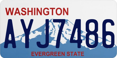 WA license plate AYJ7486