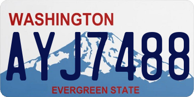 WA license plate AYJ7488