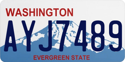 WA license plate AYJ7489