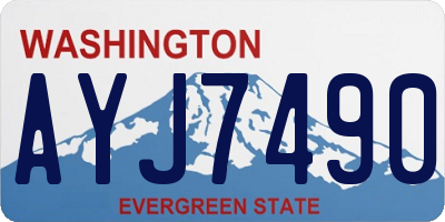 WA license plate AYJ7490