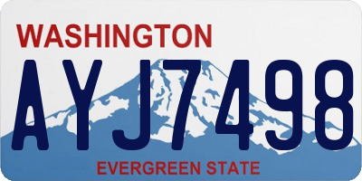 WA license plate AYJ7498