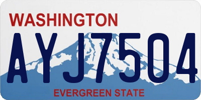 WA license plate AYJ7504