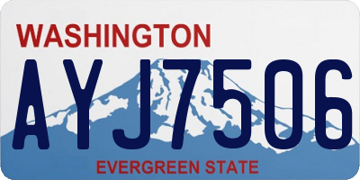 WA license plate AYJ7506