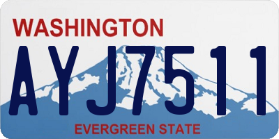 WA license plate AYJ7511