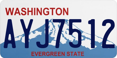 WA license plate AYJ7512