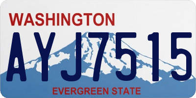 WA license plate AYJ7515