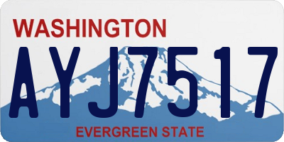 WA license plate AYJ7517