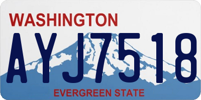 WA license plate AYJ7518