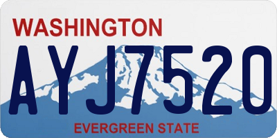 WA license plate AYJ7520