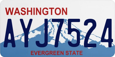 WA license plate AYJ7524