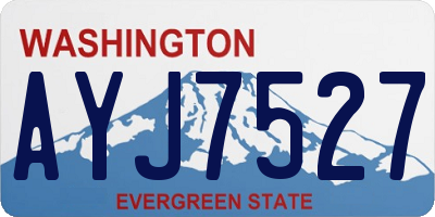WA license plate AYJ7527
