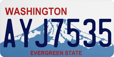 WA license plate AYJ7535