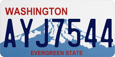 WA license plate AYJ7544