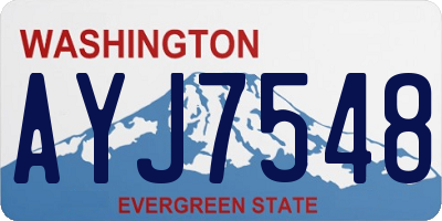 WA license plate AYJ7548