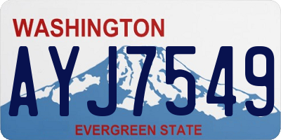WA license plate AYJ7549