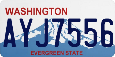 WA license plate AYJ7556