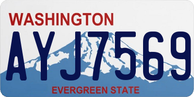WA license plate AYJ7569