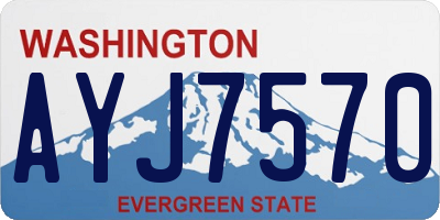 WA license plate AYJ7570