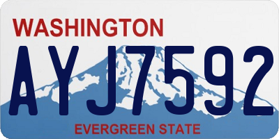 WA license plate AYJ7592