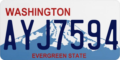 WA license plate AYJ7594