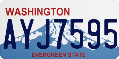 WA license plate AYJ7595