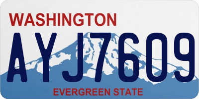 WA license plate AYJ7609