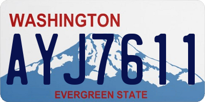 WA license plate AYJ7611
