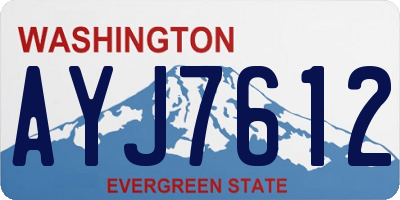 WA license plate AYJ7612