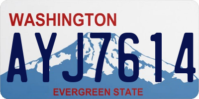 WA license plate AYJ7614