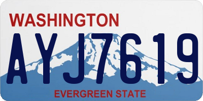 WA license plate AYJ7619