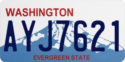 WA license plate AYJ7621
