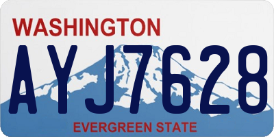 WA license plate AYJ7628