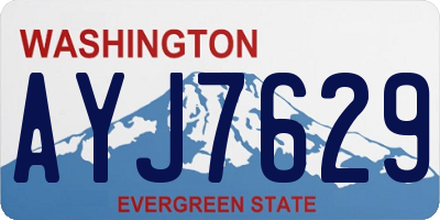 WA license plate AYJ7629