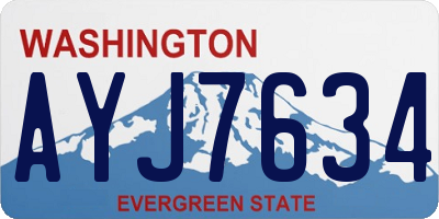 WA license plate AYJ7634
