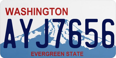 WA license plate AYJ7656