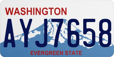 WA license plate AYJ7658
