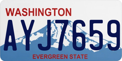 WA license plate AYJ7659