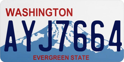 WA license plate AYJ7664