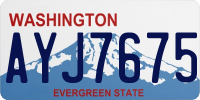 WA license plate AYJ7675