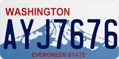 WA license plate AYJ7676