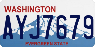 WA license plate AYJ7679