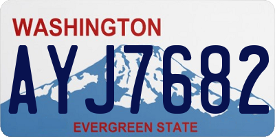 WA license plate AYJ7682