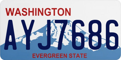 WA license plate AYJ7686