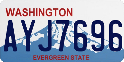 WA license plate AYJ7696