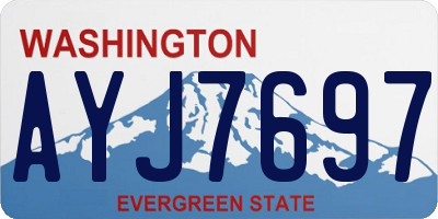 WA license plate AYJ7697
