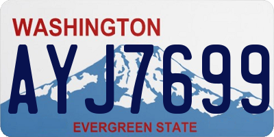 WA license plate AYJ7699