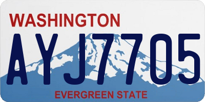 WA license plate AYJ7705