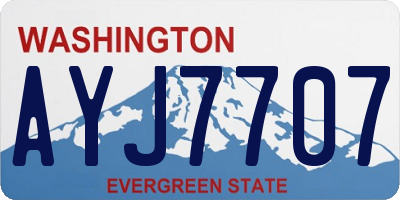 WA license plate AYJ7707
