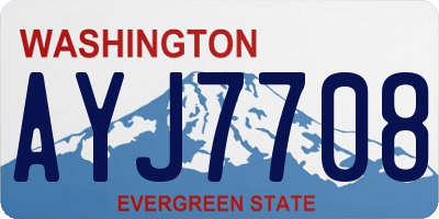 WA license plate AYJ7708