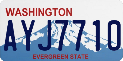 WA license plate AYJ7710